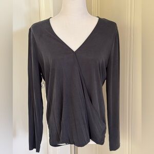 Lucky Brand black surplice top